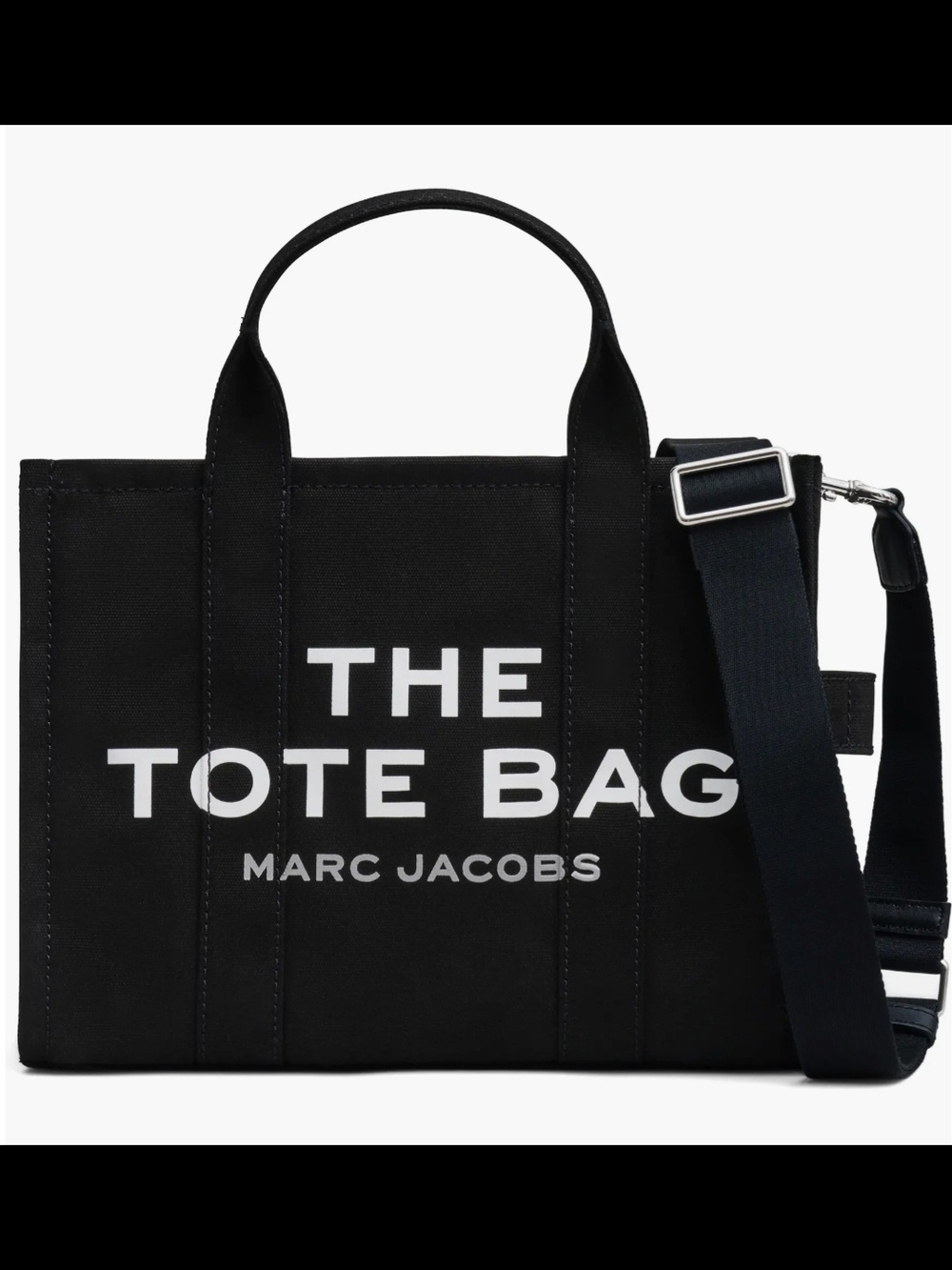 Marc Jacobs Black Canvas 'The Tote Bag' with Removable Strap